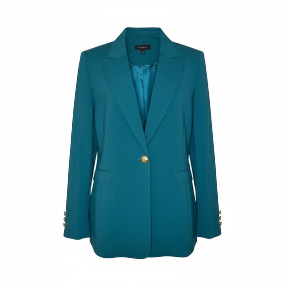 NWT TALBOTS Tailored Stretch Blazer - Misses 18 Teal - Picture 3 of 15